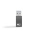 ACT AC7375 tussenstuk voor kabels USB Type-C USB Type-A Grij