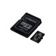 SDCARD Kingston Canvas Select MicroSD 64GB Class10 + adapter