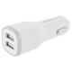 Mobiparts Car Charger Dual USB 2.4A White