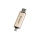 USB Transcend 256 GB USB Type-A / USB Type-C 3.2 Gen 1 Goud