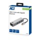 ACT USB-C to USB-A Hub 3 ports with Gigabit Ethernet, metal