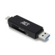 ACT AC6375 geheugenkaartlezer USB 3.2 Gen 1 (3.1 Gen 1) Zwar