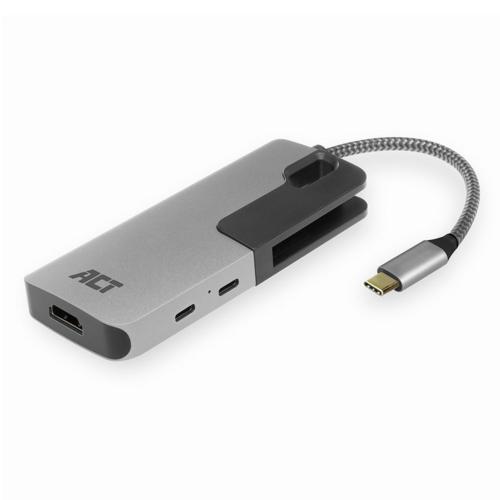 ACT AC7021 USB-C naar HDMI female adapter met PD Pass-Throug
