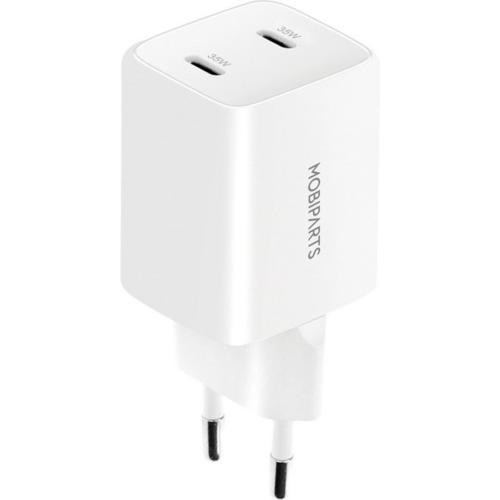 Mobiparts GaN Wall Charger Dual USB-C 35W White